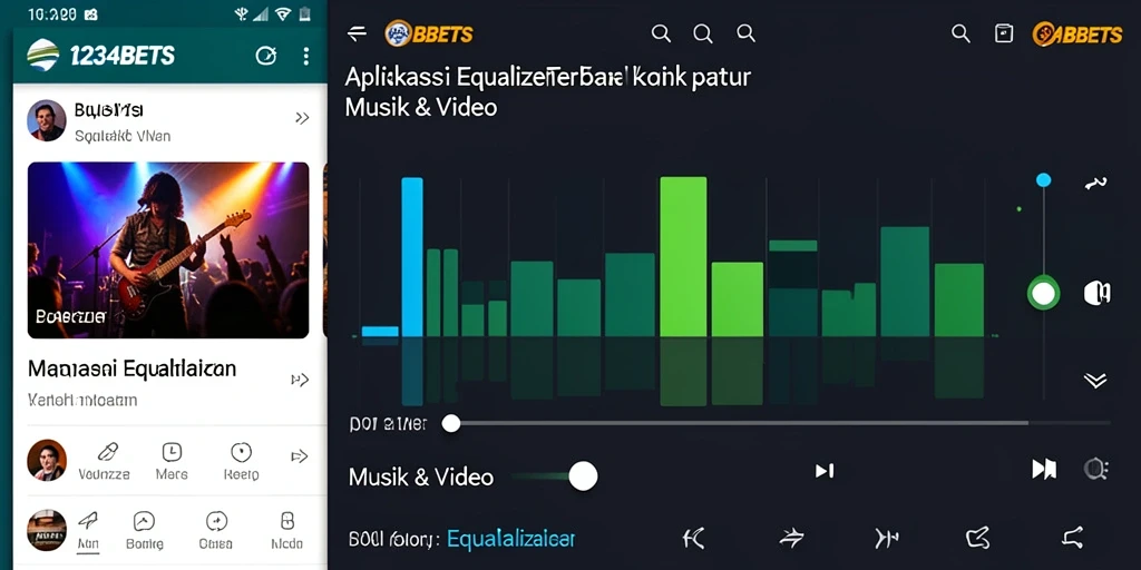 Antarmuka intuitif 1234BETS untuk pengaturan Equalizer suara.