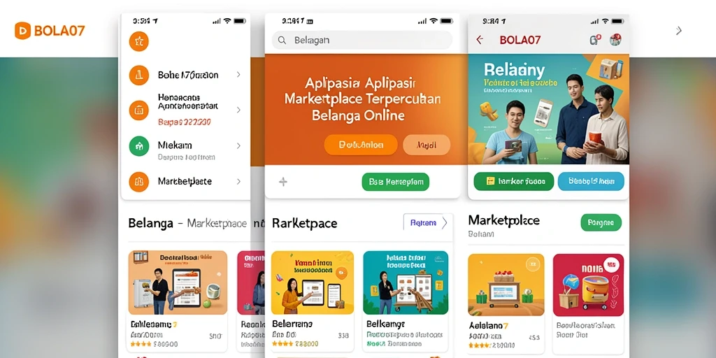 Tampilan antarmuka aplikasi BOLA07 yang mudah digunakan untuk belanja online.