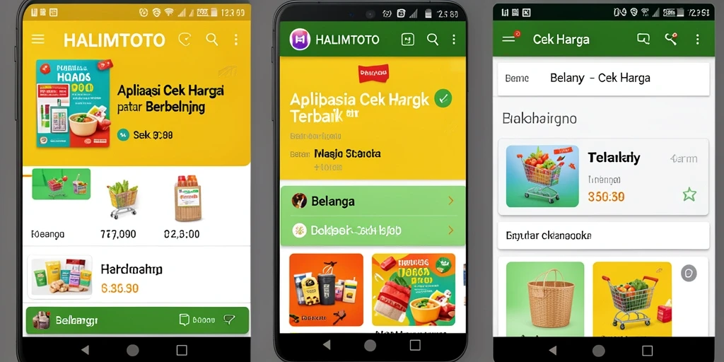 Tampilan antarmuka utama HALIMTOTO menampilkan fungsi Cek Harga yang mudah digunakan.