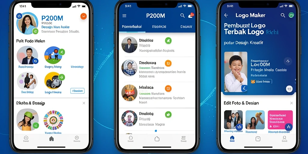 Screenshot menunjukkan antarmuka P200M yang ramah pengguna.