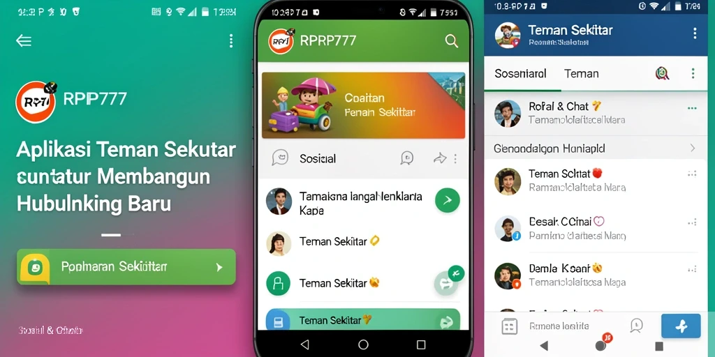 Antarmuka RPRP777 yang menarik untuk menjelajahi teman baru.