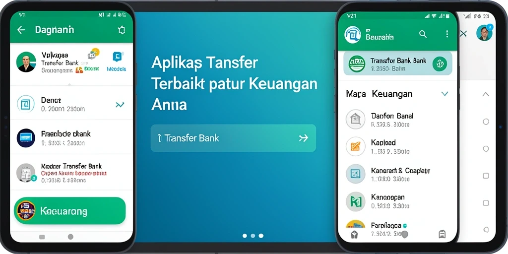 Antarmuka V21 yang modern dan mudah digunakan untuk Transfer Bank.