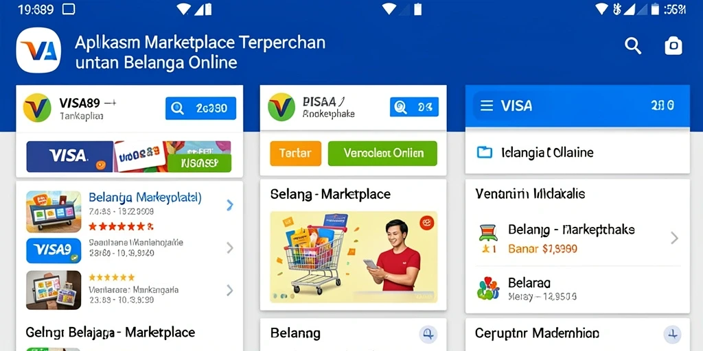 Tampilan antarmuka aplikasi VISA89 yang modern dan mudah digunakan.